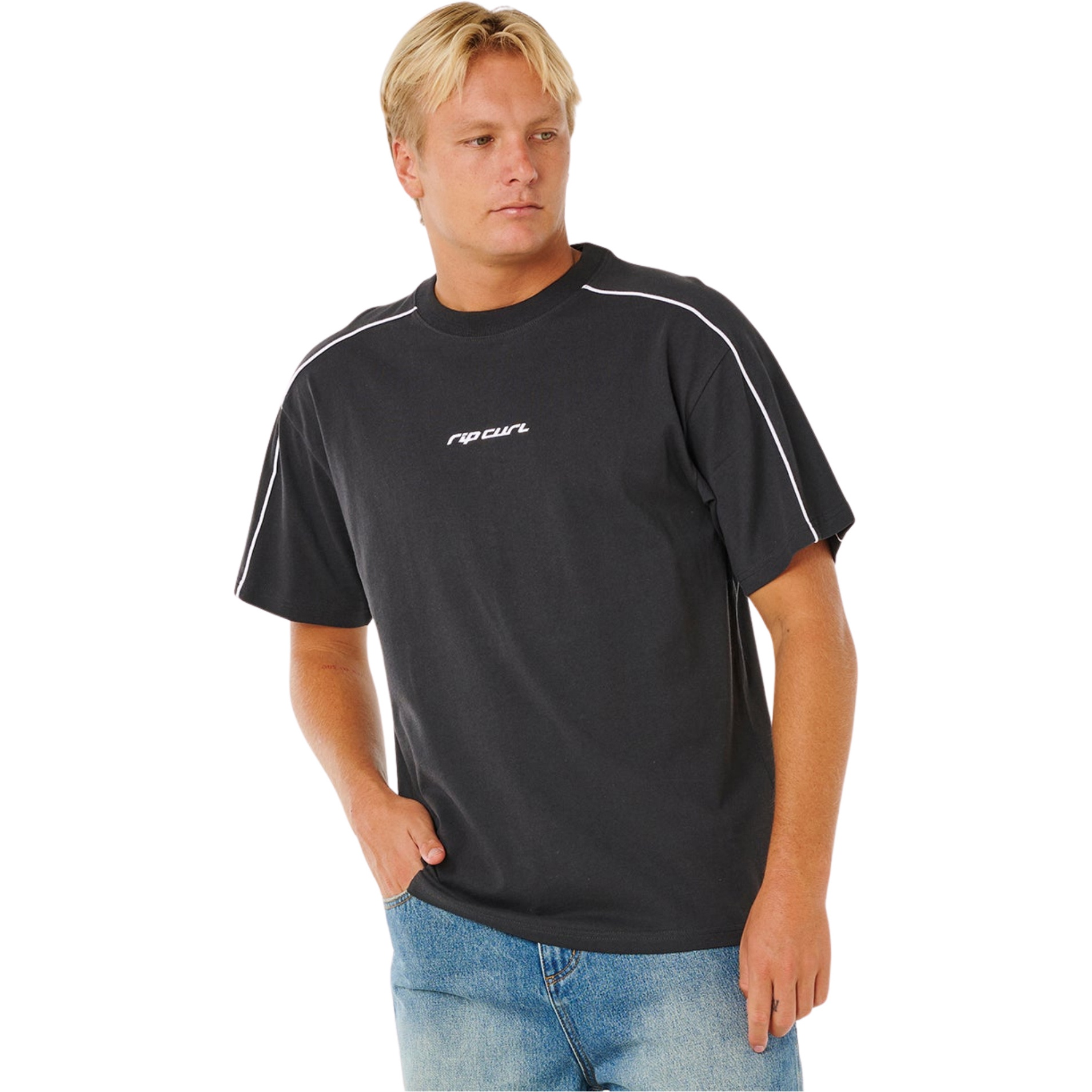 2026 Rip Curl Männer Inner Visions Panel Tee 110MTE - Washed Black